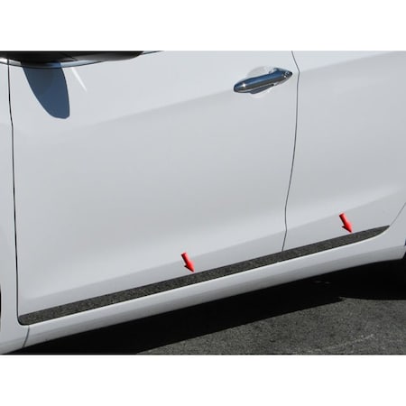 Qaa Stainless Rocker Panel Exterior Trim 4Pc Fits 2013-2017 Hyundai Elantra TH13345